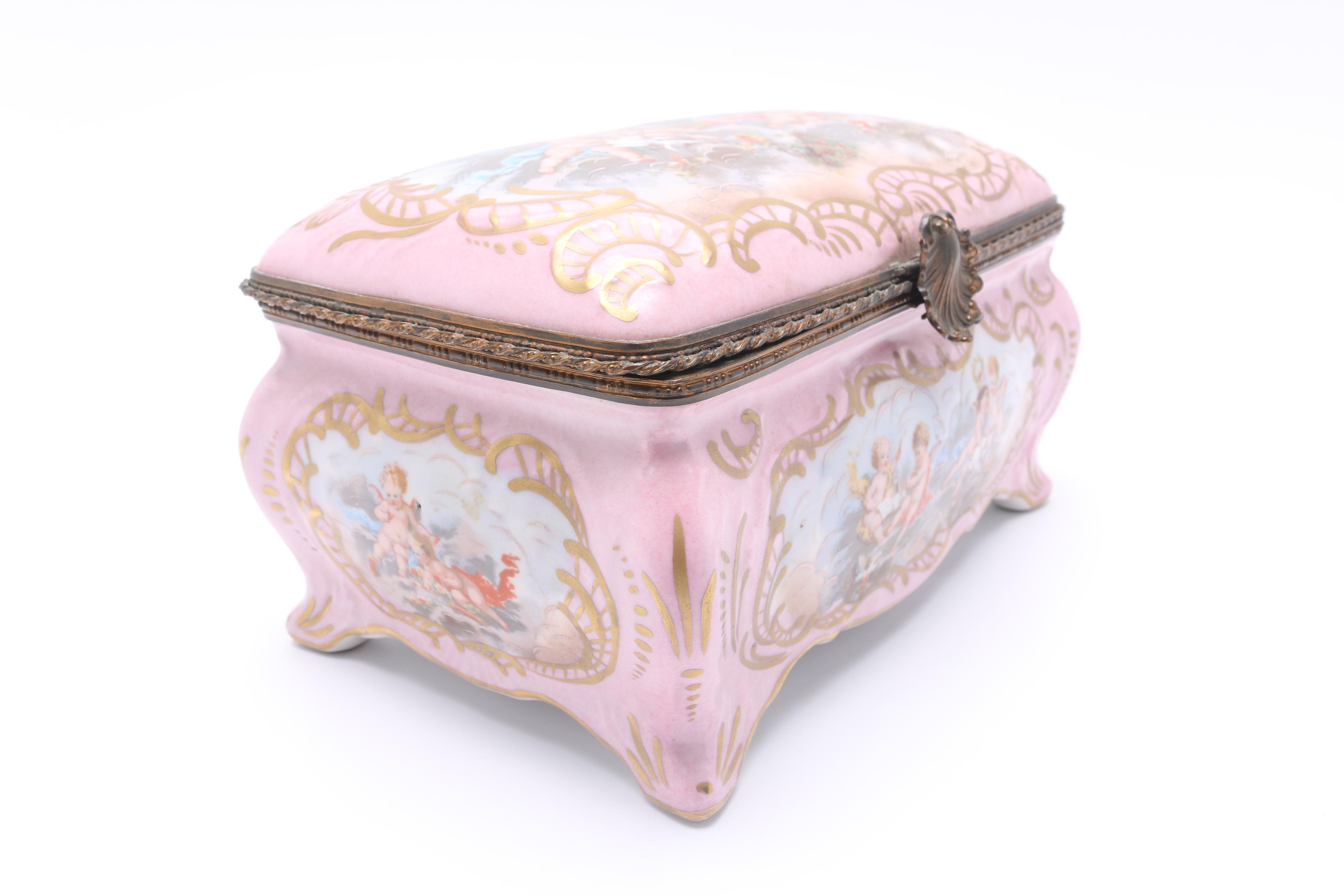 Sevres Pink Porcelain Box