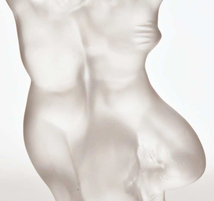 Lalique "Faune" Crystal Figurine in Satin Finish, Signed