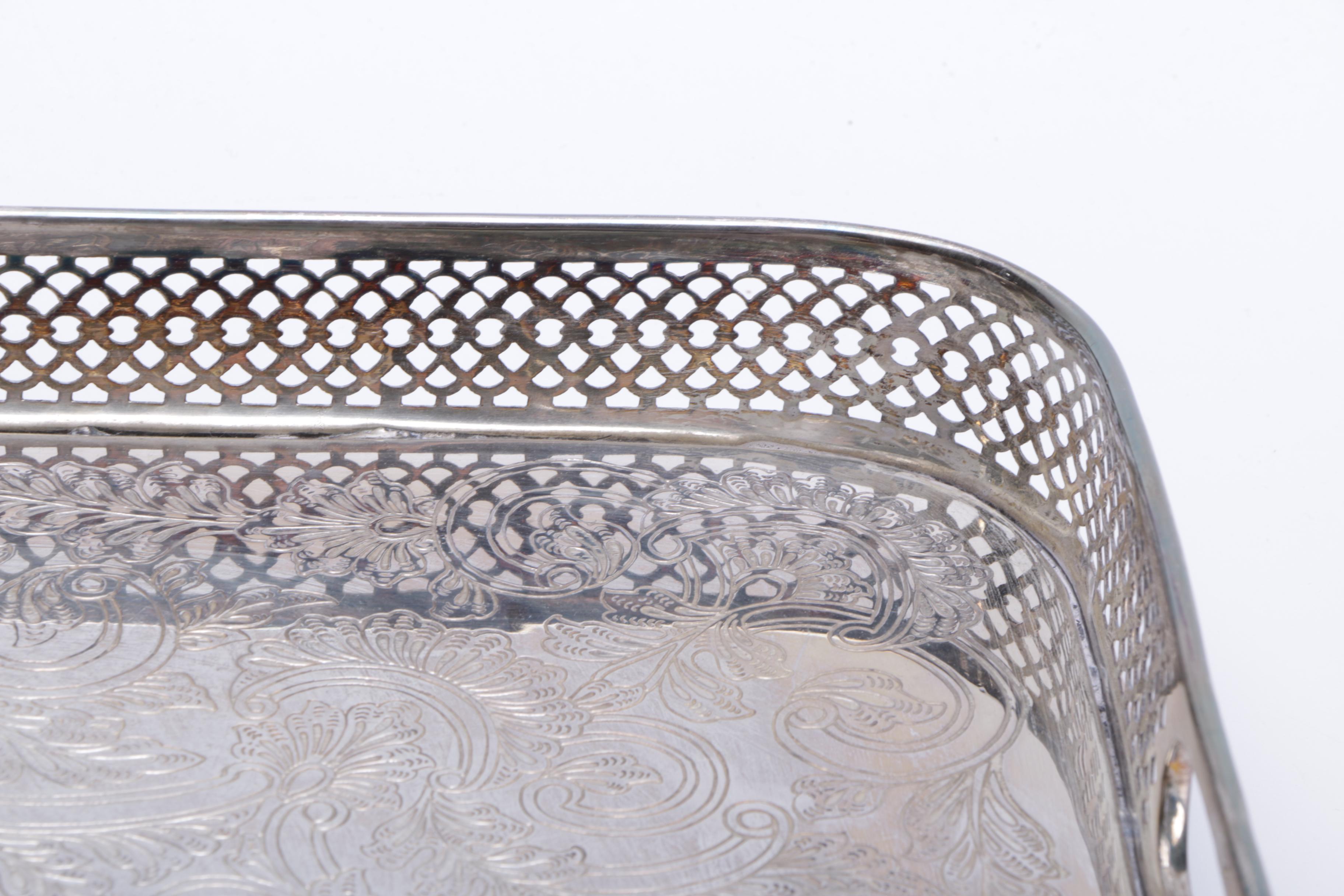 Oneida Round Platter and Other Silver Plate Servingware