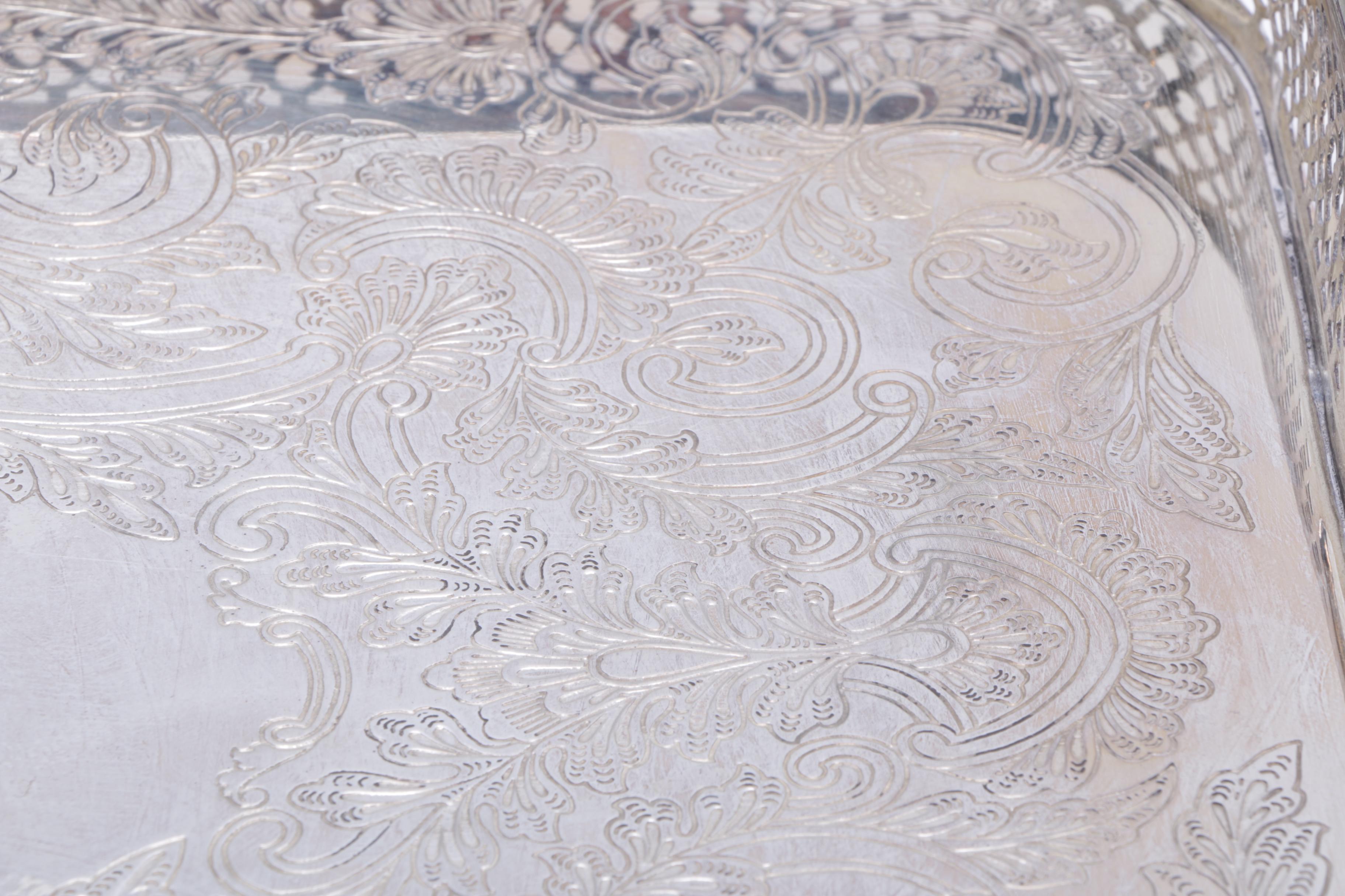 Oneida Round Platter and Other Silver Plate Servingware