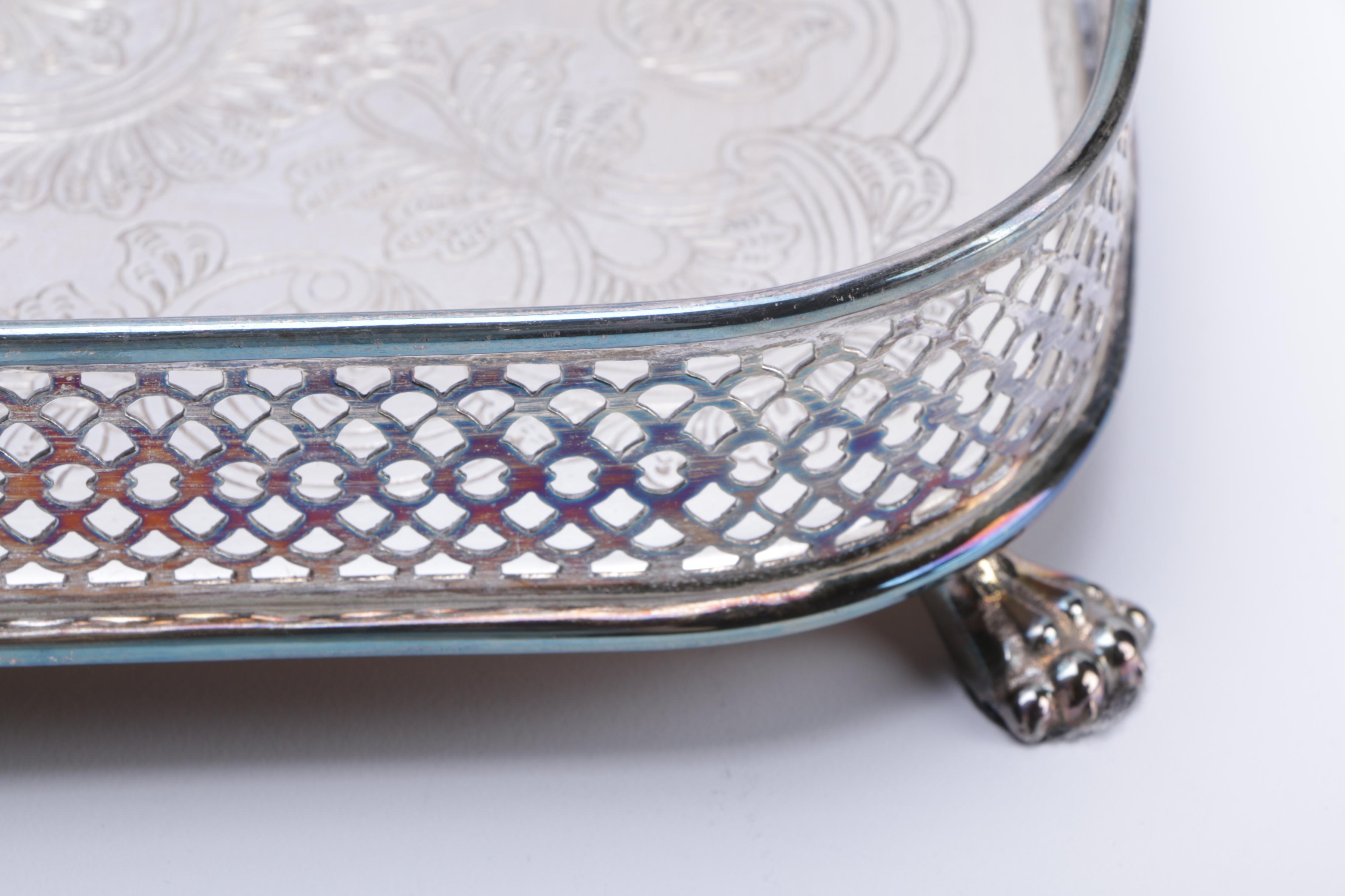 Oneida Round Platter and Other Silver Plate Servingware