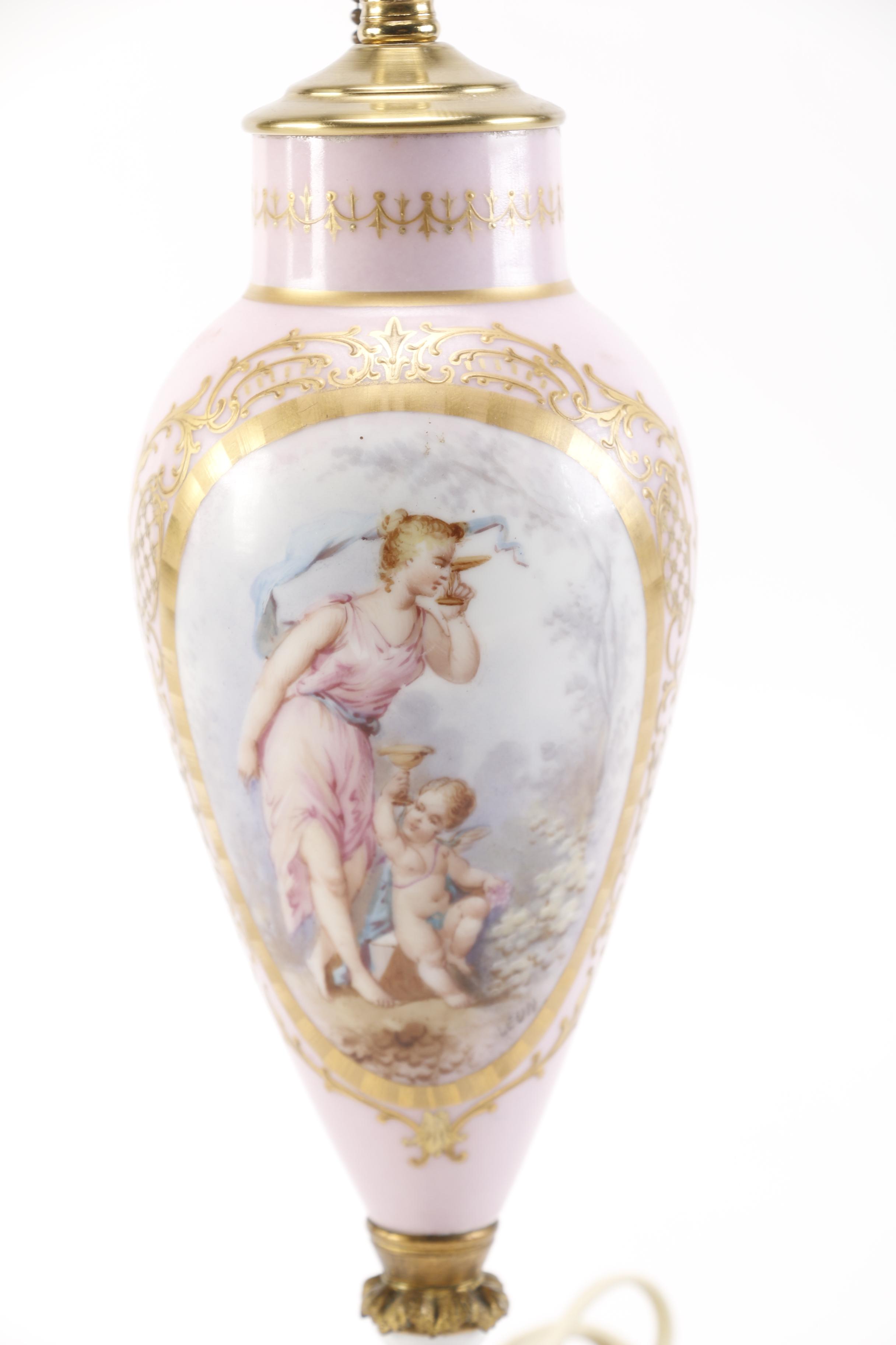 Sevres Style Ceramic Table Lamp