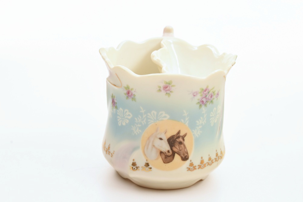 Three Victorian Porcelain Shaving Mugs