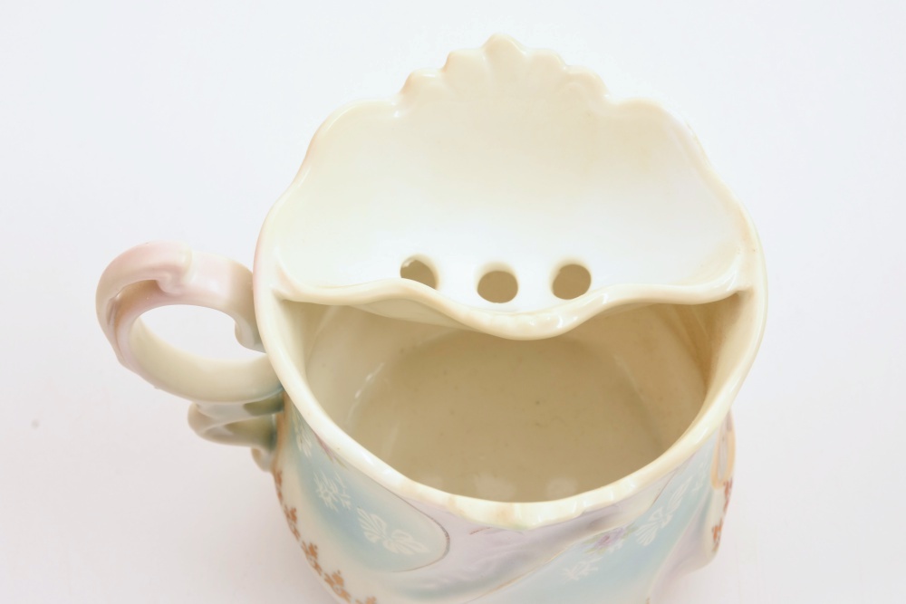 Three Victorian Porcelain Shaving Mugs