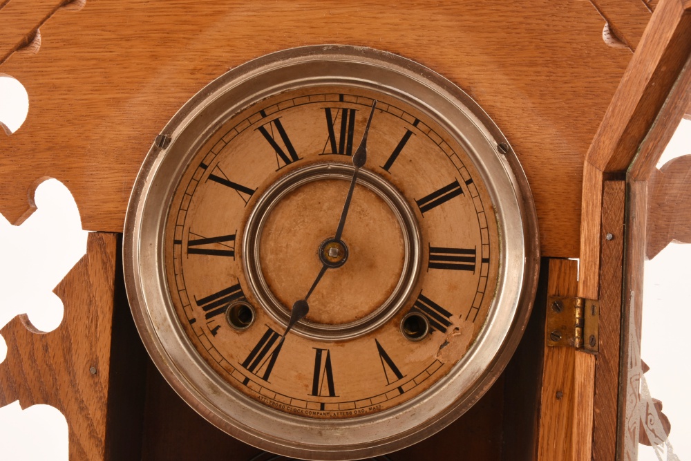 Victorian Oak Mantel Clock
