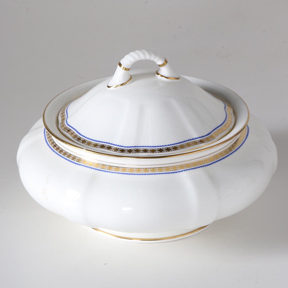 Royal Crown Derby "Carlton Blue" Bone China Vegetable Dish