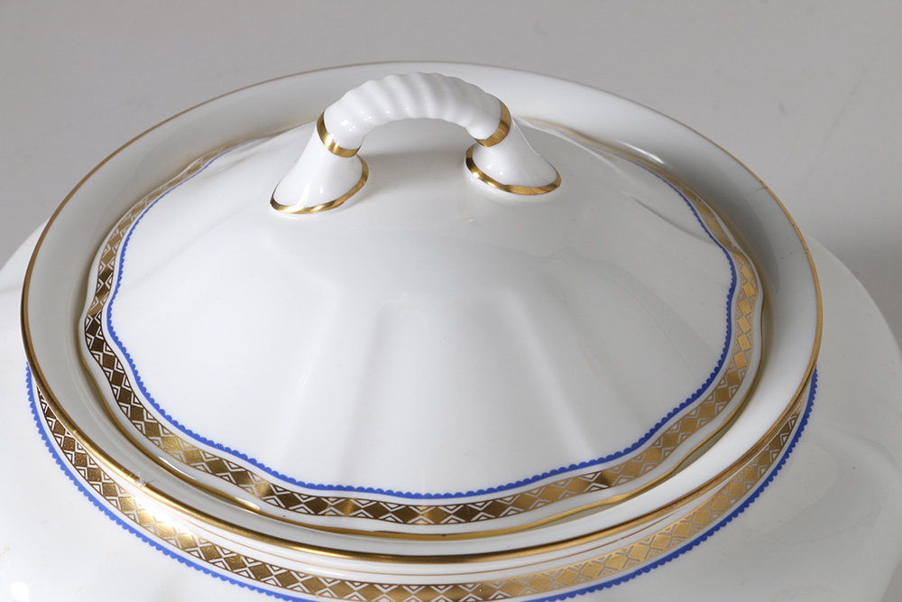 Royal Crown Derby "Carlton Blue" Bone China Vegetable Dish