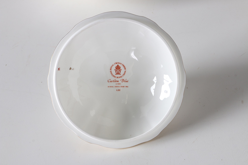 Royal Crown Derby "Carlton Blue" Bone China Vegetable Dish