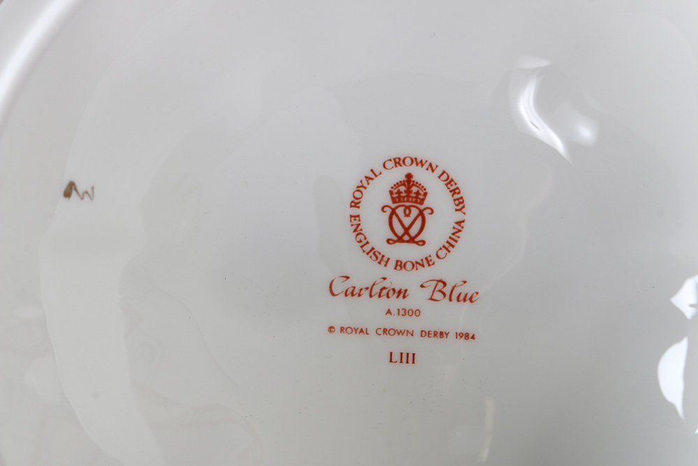 Royal Crown Derby "Carlton Blue" Bone China Vegetable Dish
