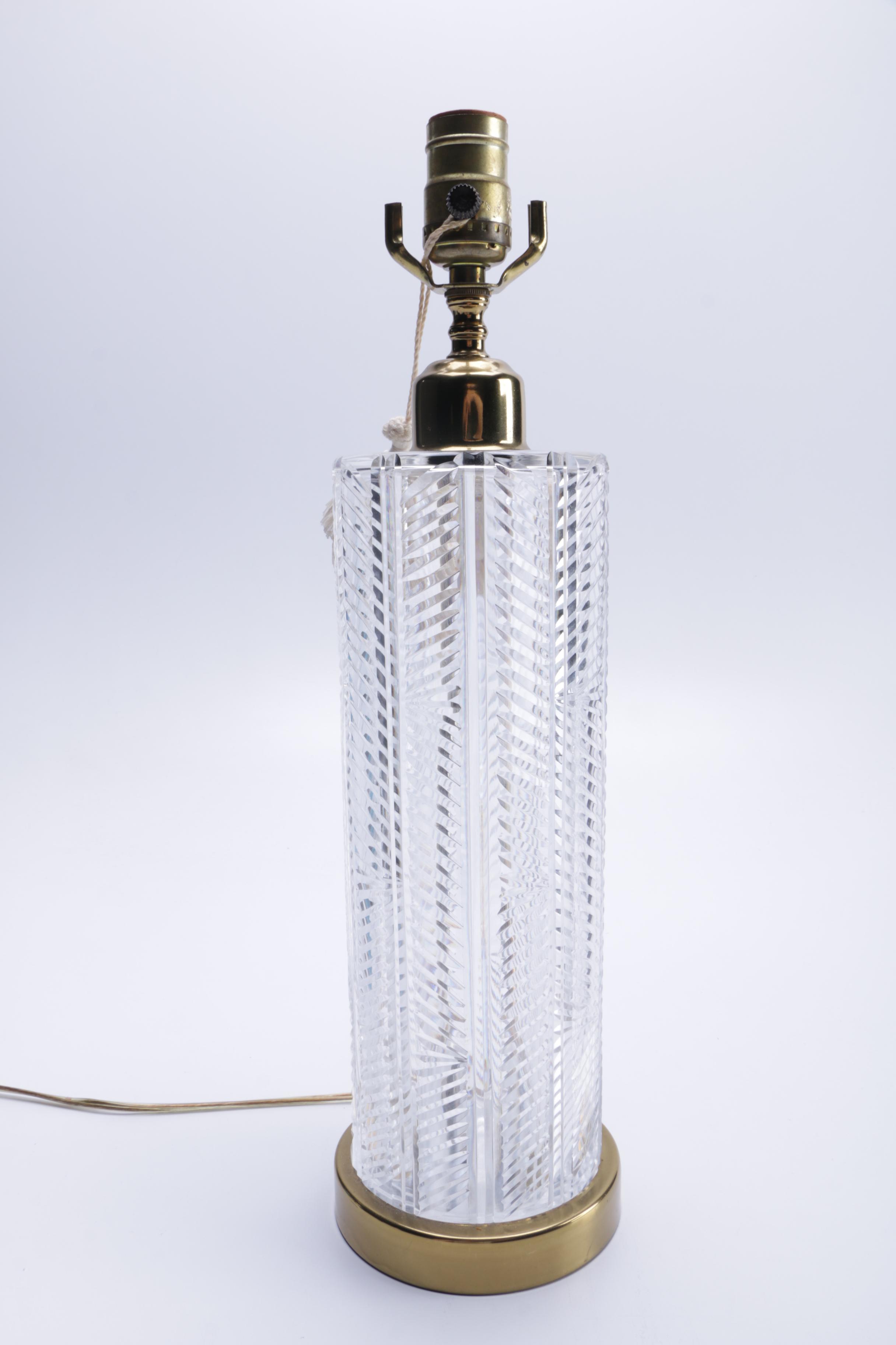 Pair of Crystal Lamps