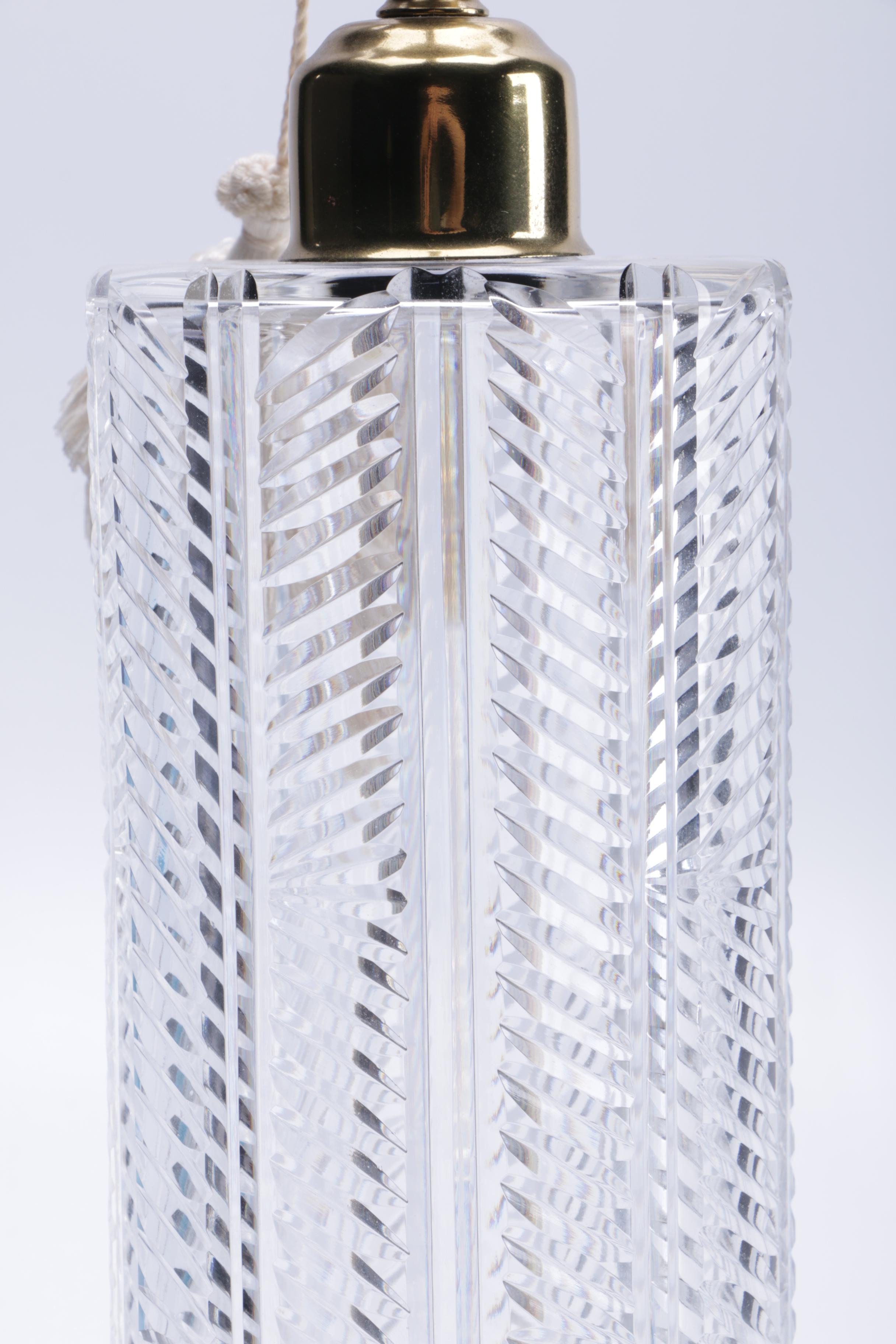 Pair of Crystal Lamps