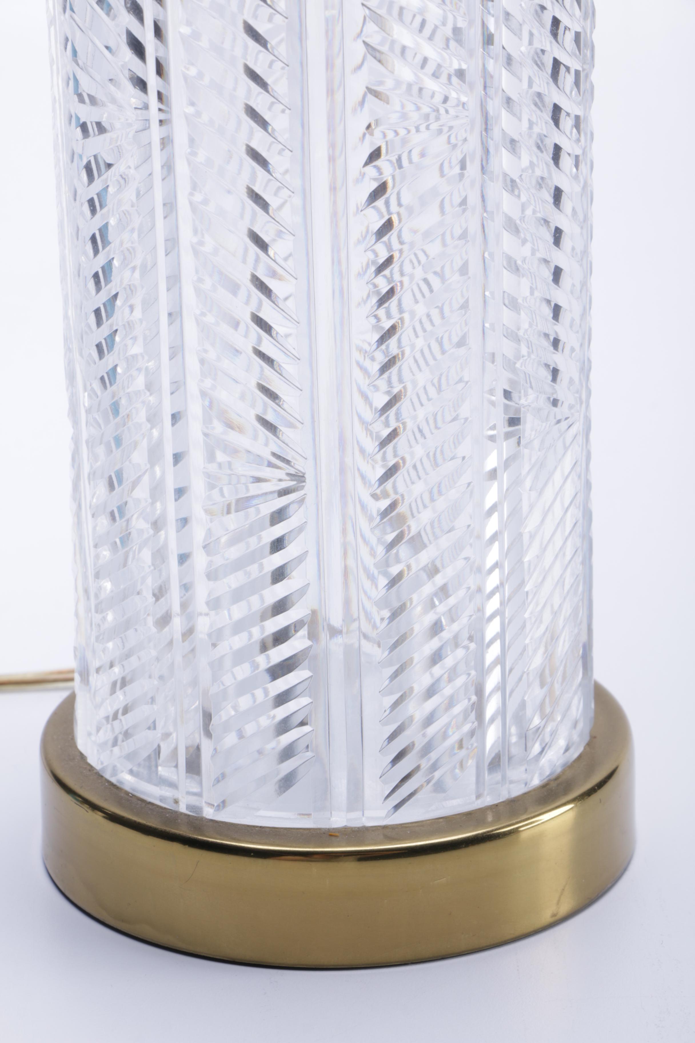 Pair of Crystal Lamps