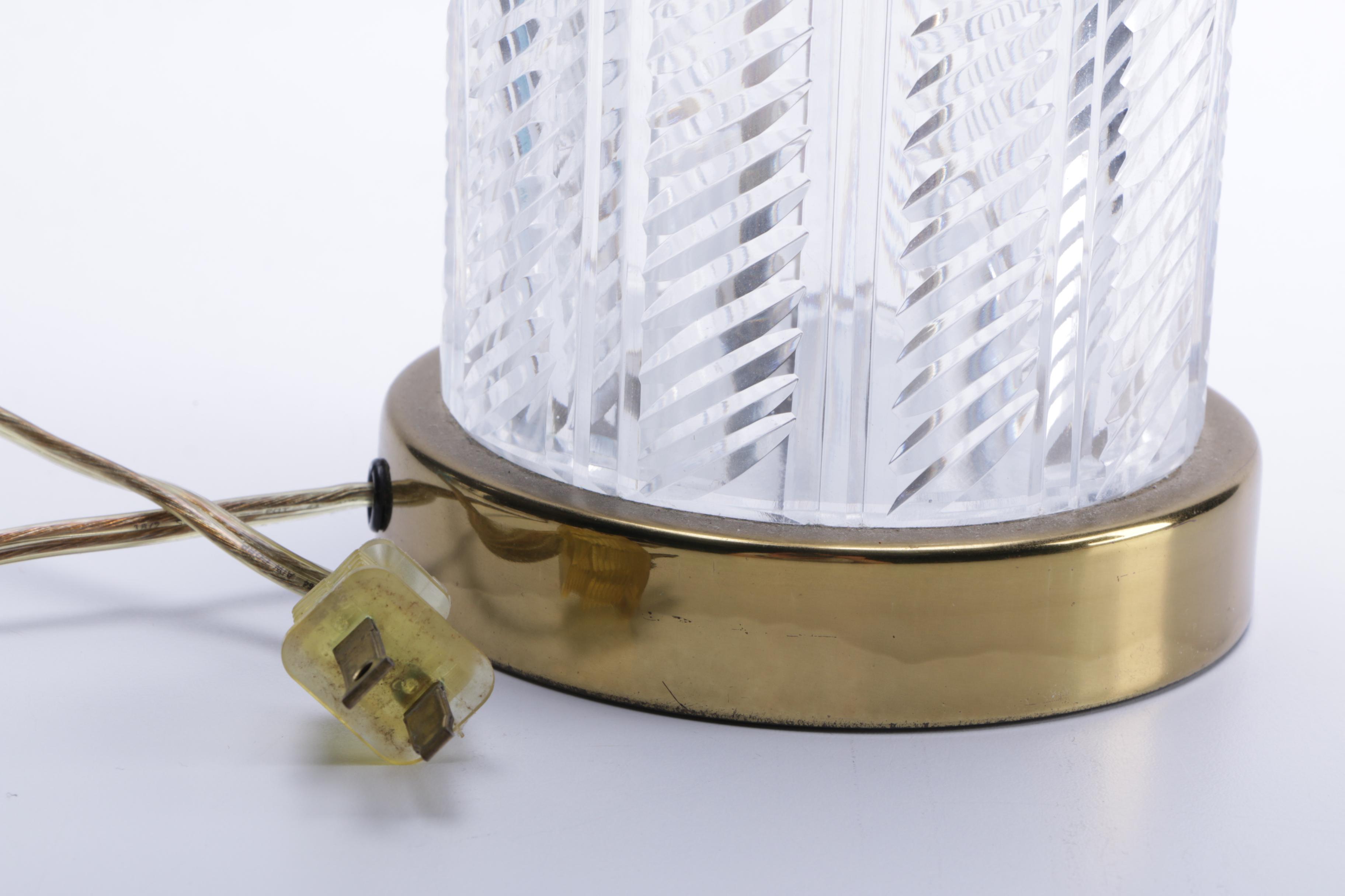 Pair of Crystal Lamps