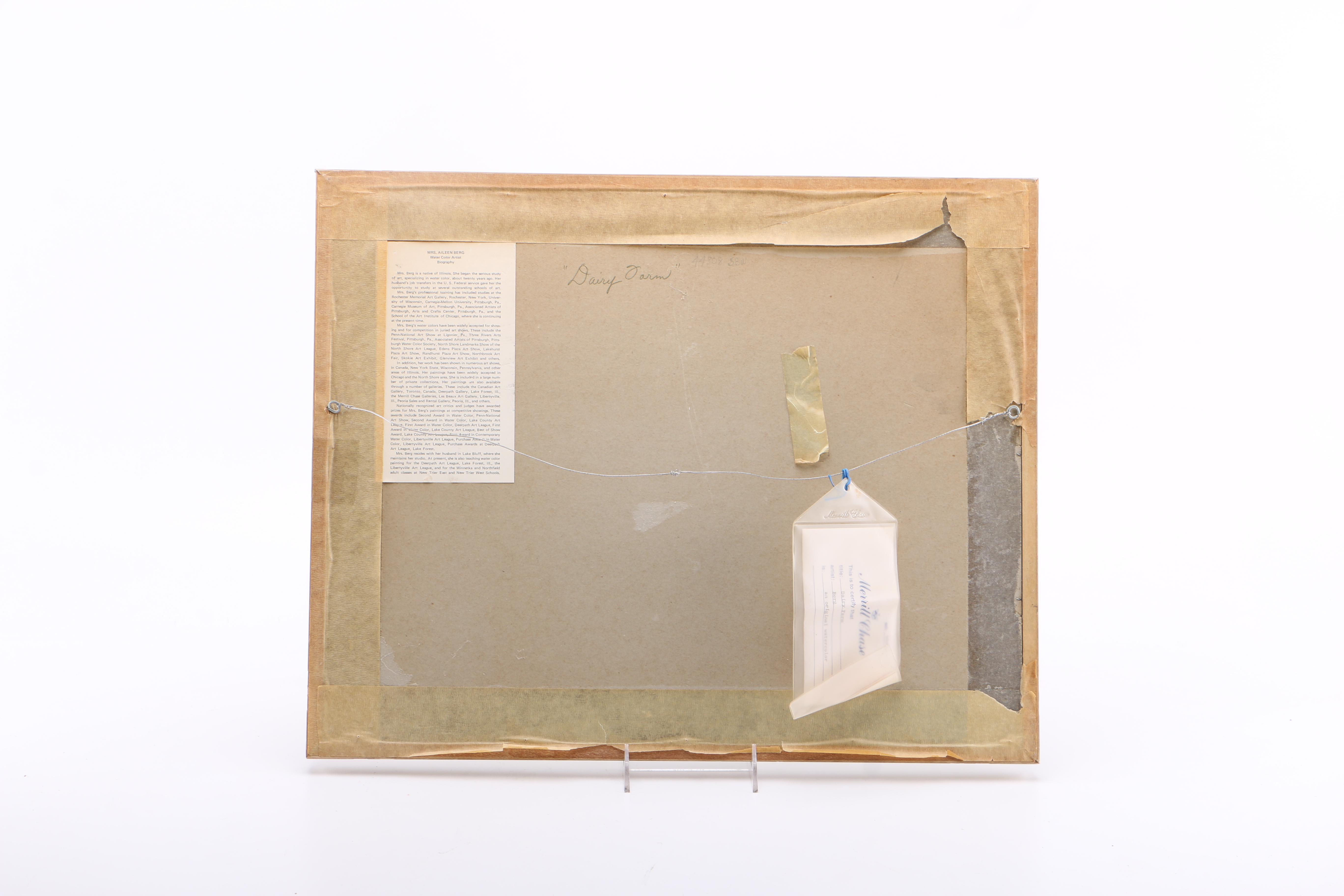 Aileen Berg Watercolor Paintings on Paper of Farmscapes