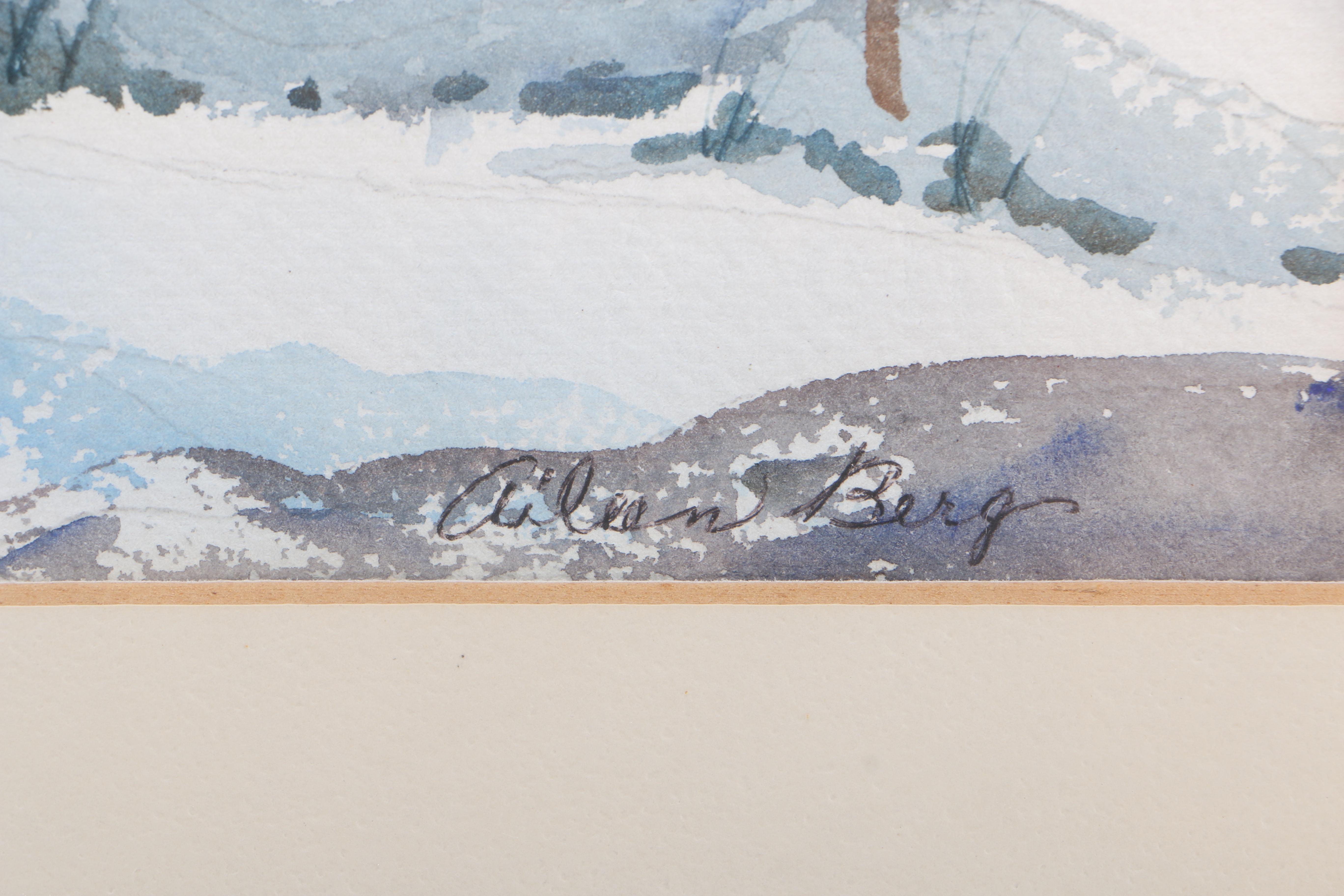 Aileen Berg Watercolor Paintings on Paper of Farmscapes