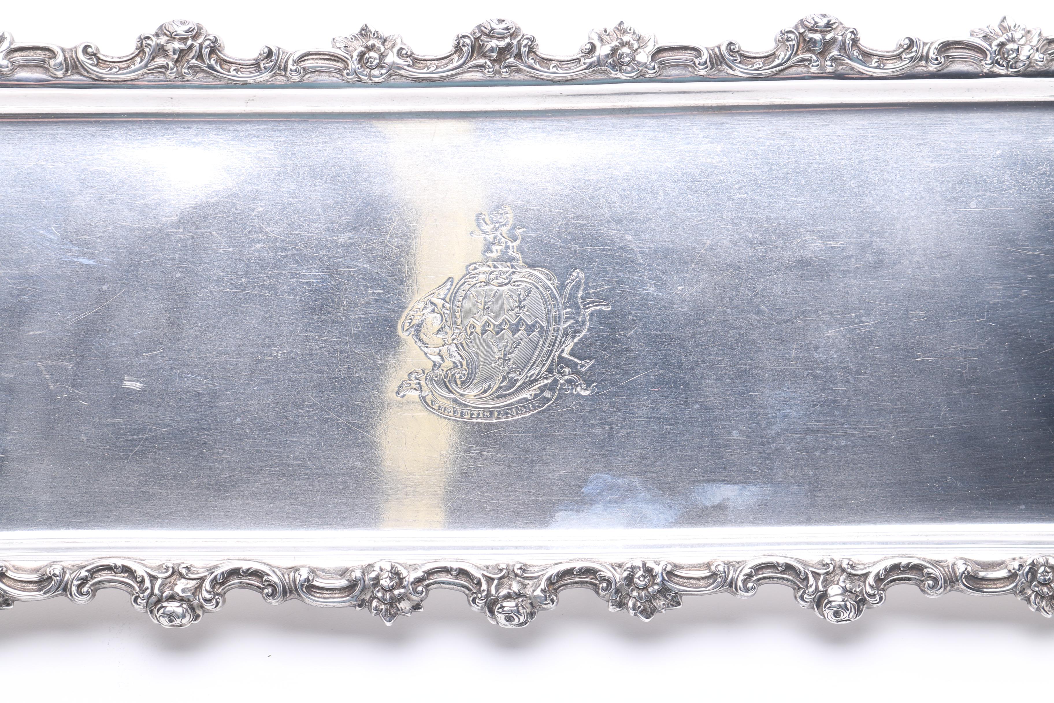 Antique Victorian Sterling Silver Tray