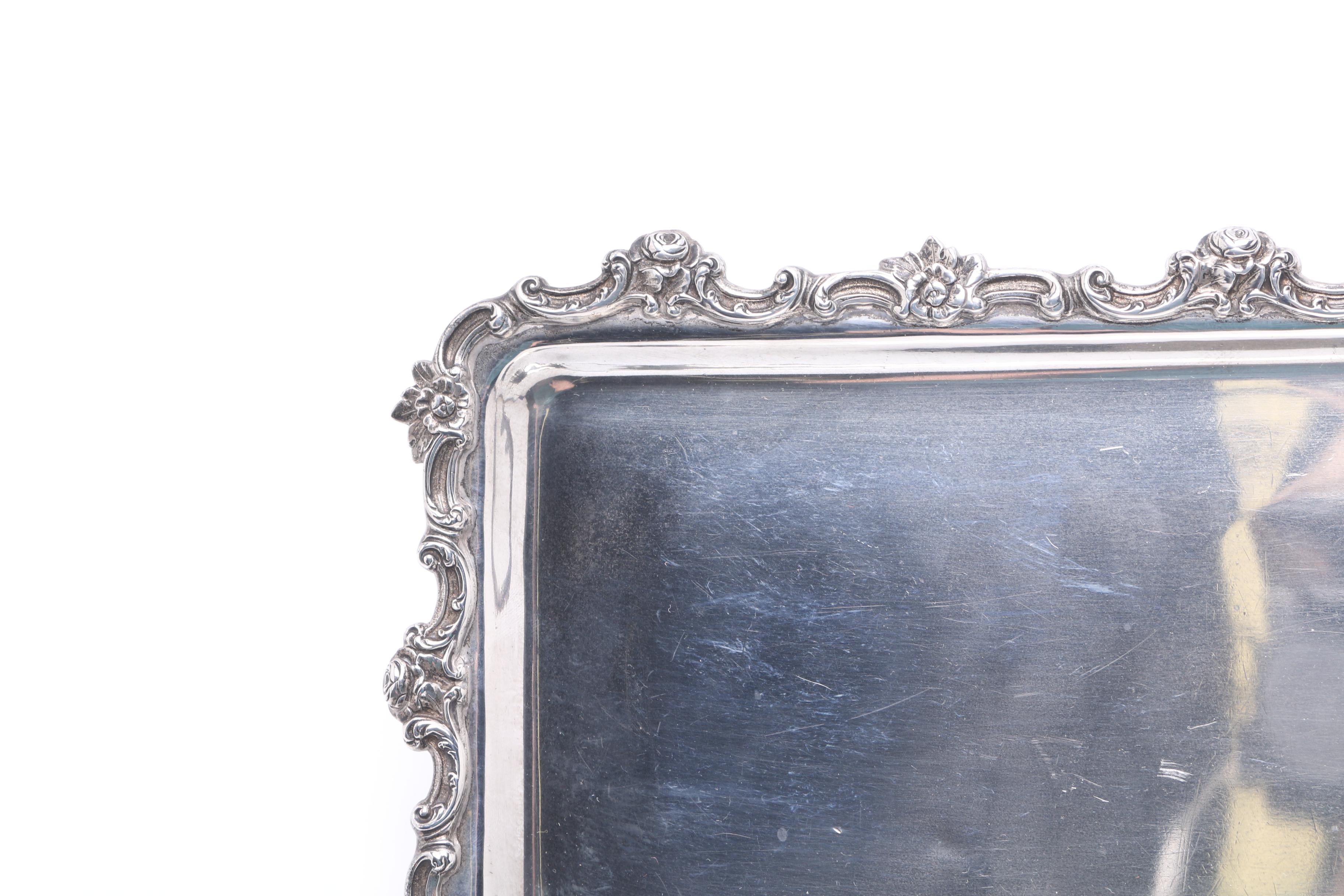 Antique Victorian Sterling Silver Tray