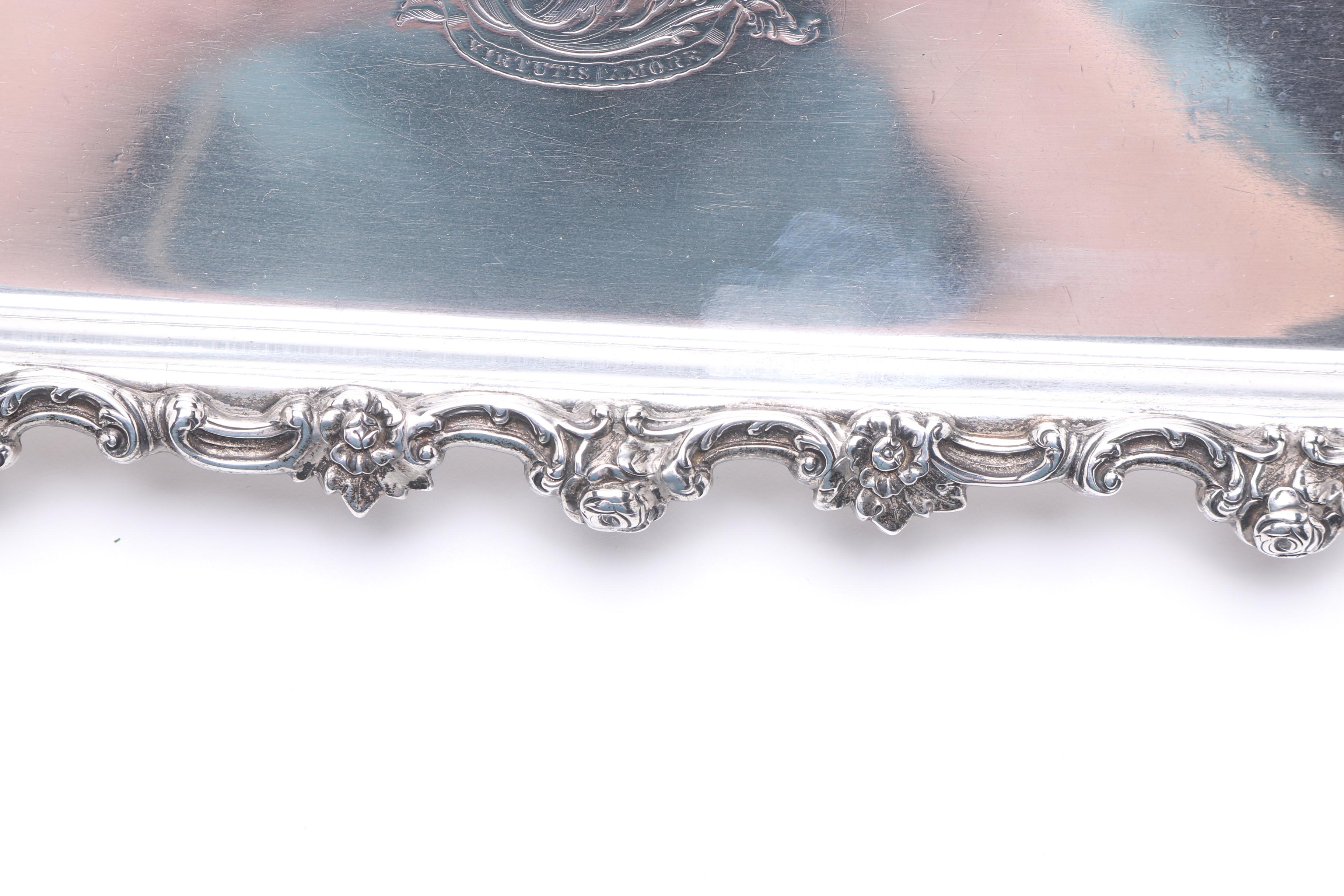 Antique Victorian Sterling Silver Tray
