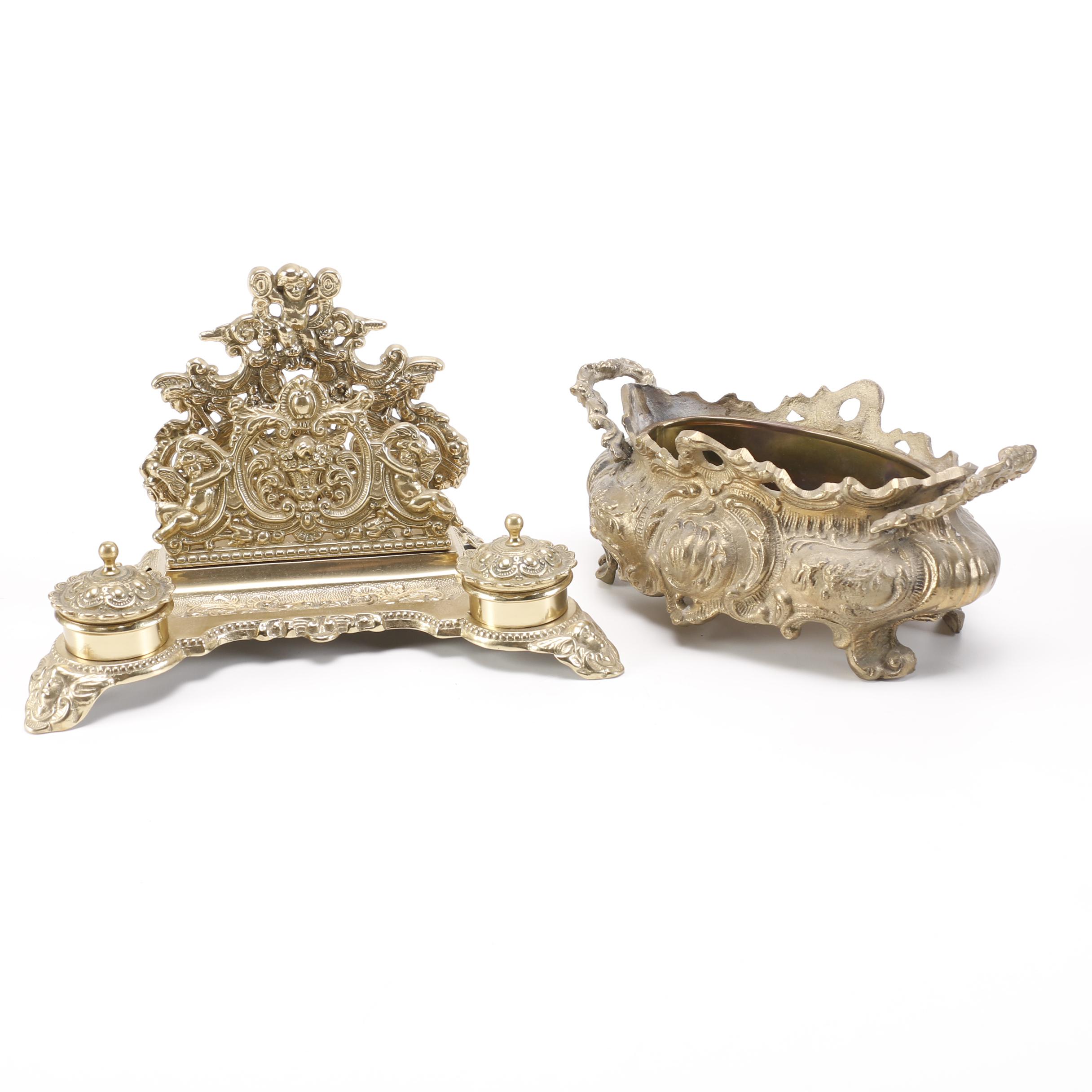 Brass Letter Holder and Display Planter