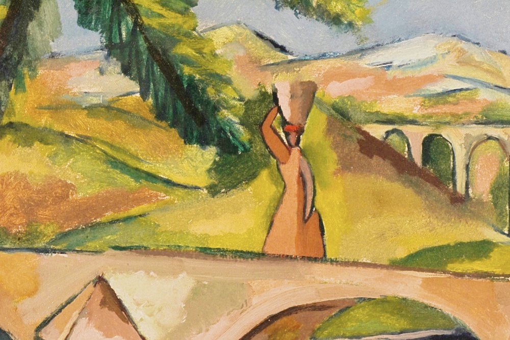 "Aquaduct" Original Painting by Edgar Yaeger (1904-1997)