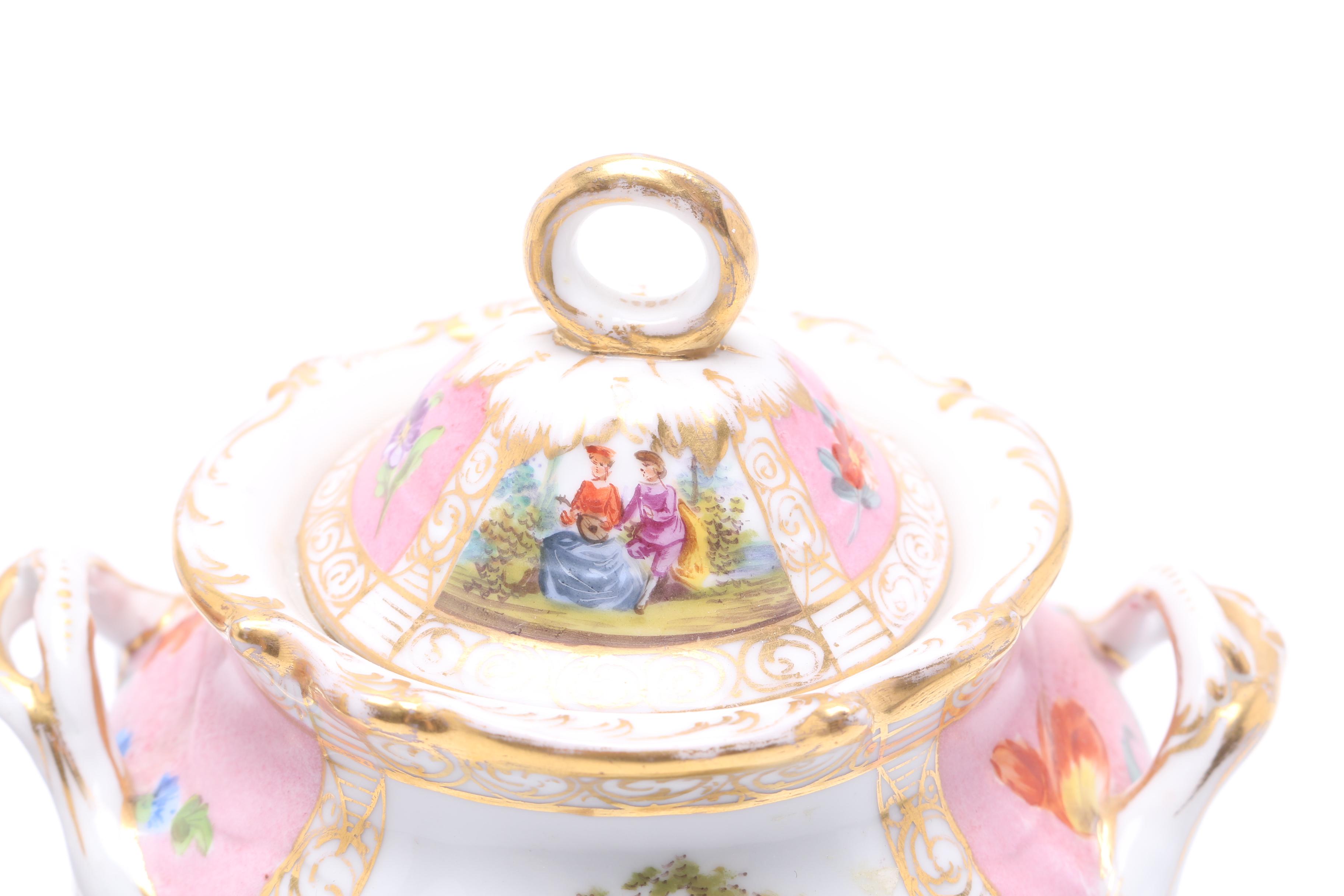 Dresden Porcelain Creamer and Sugar Dish