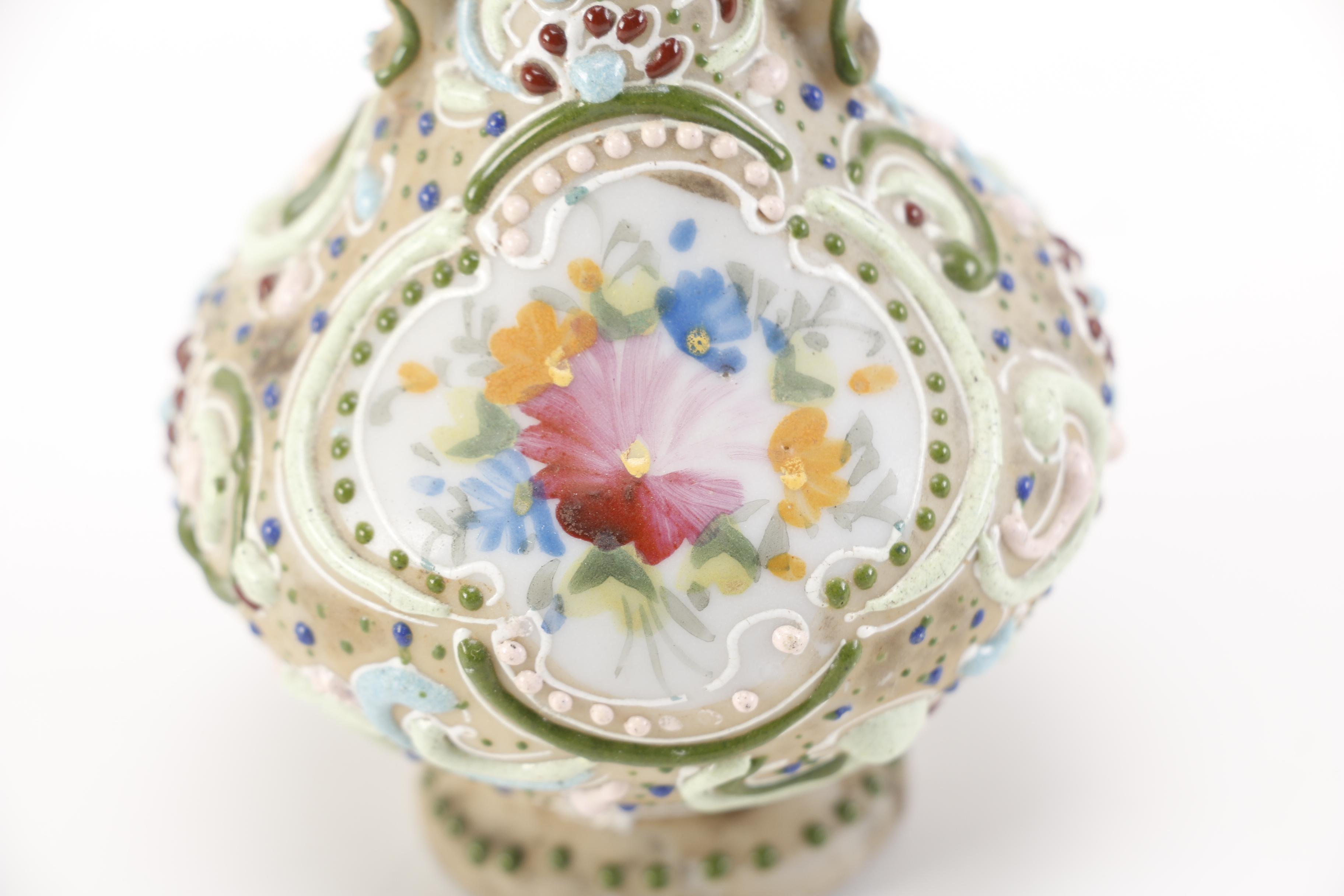 Porcelain Vase, Plate, and Powder Box