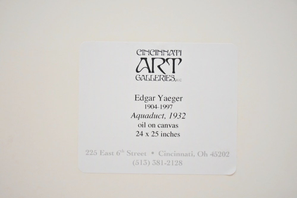 "Aquaduct" Original Painting by Edgar Yaeger (1904-1997)