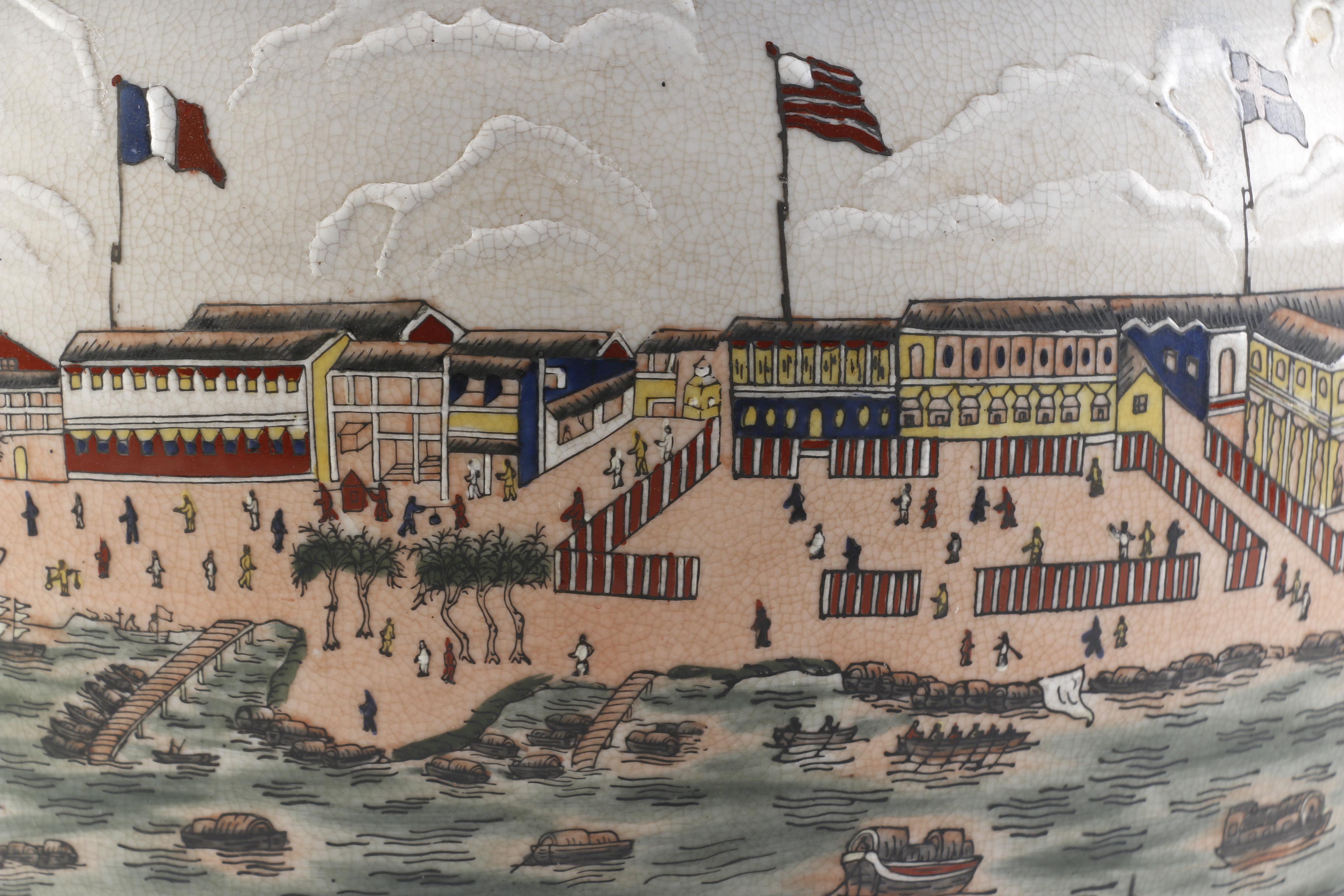 Chinese Ceramic Fishbowl Jardinière