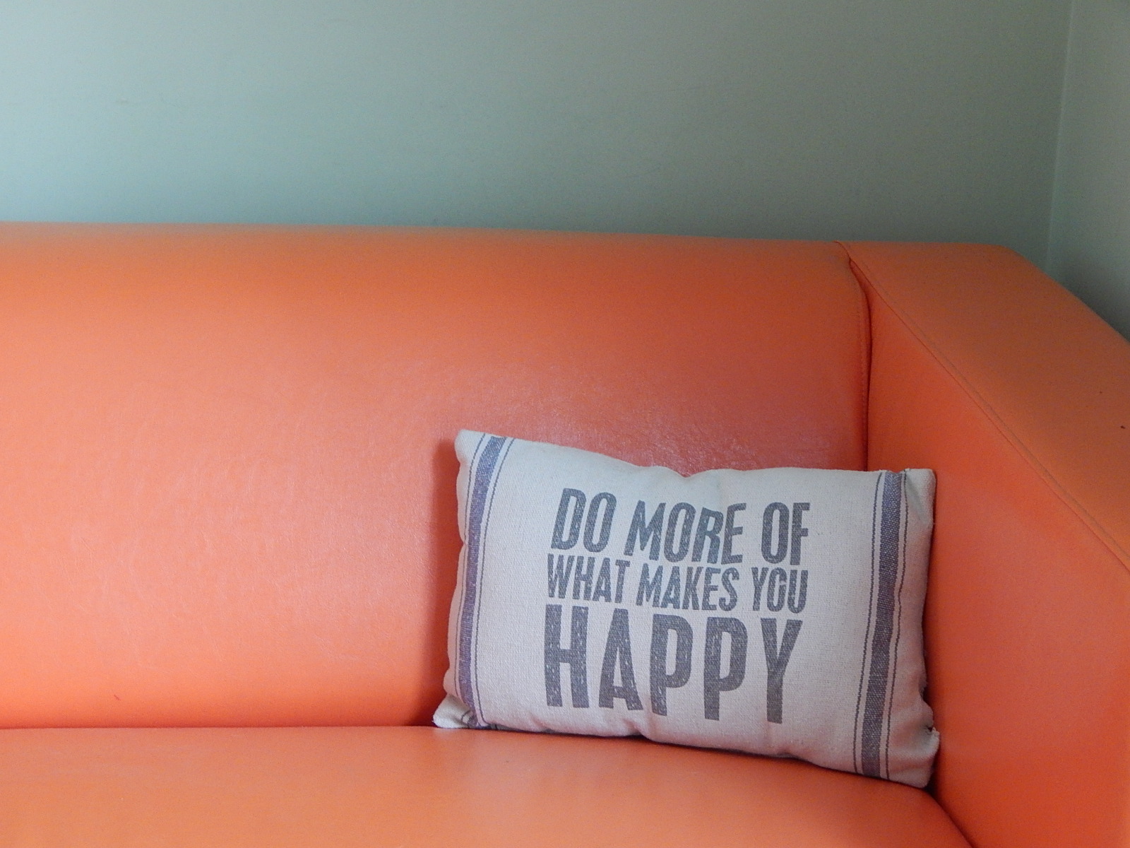 IKEA Klippan Orange Sofa with Pillow