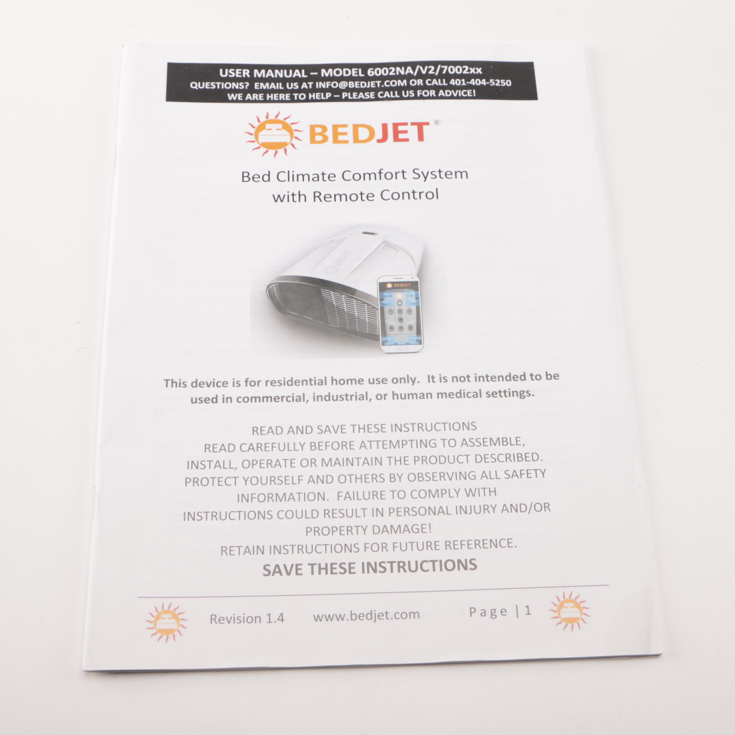 Bed Jet V2 Comfort System