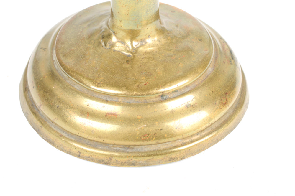 Five Antique Metal Candlesticks