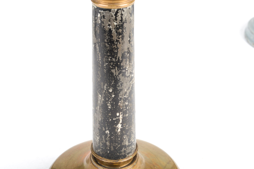 Five Antique Metal Candlesticks