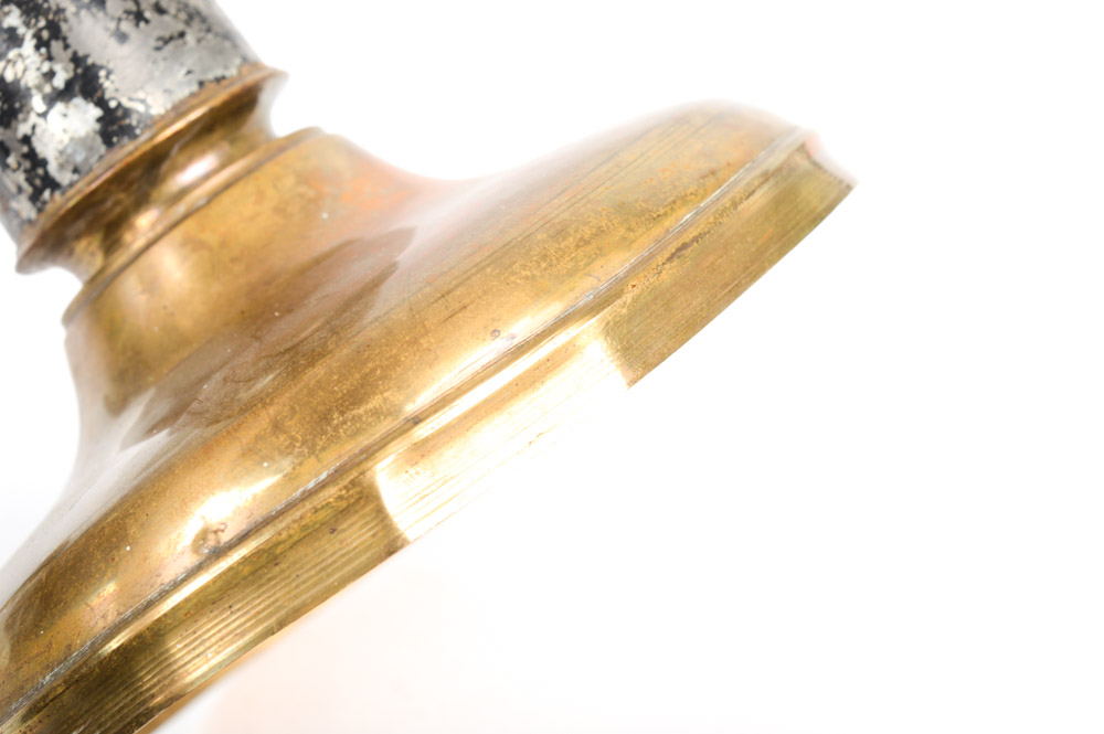 Five Antique Metal Candlesticks