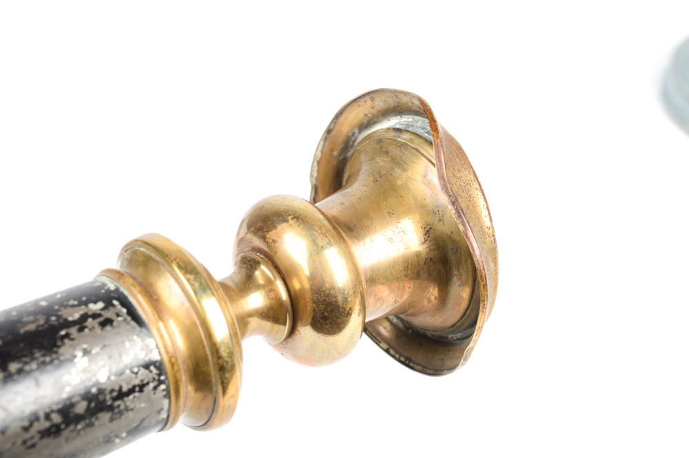 Five Antique Metal Candlesticks