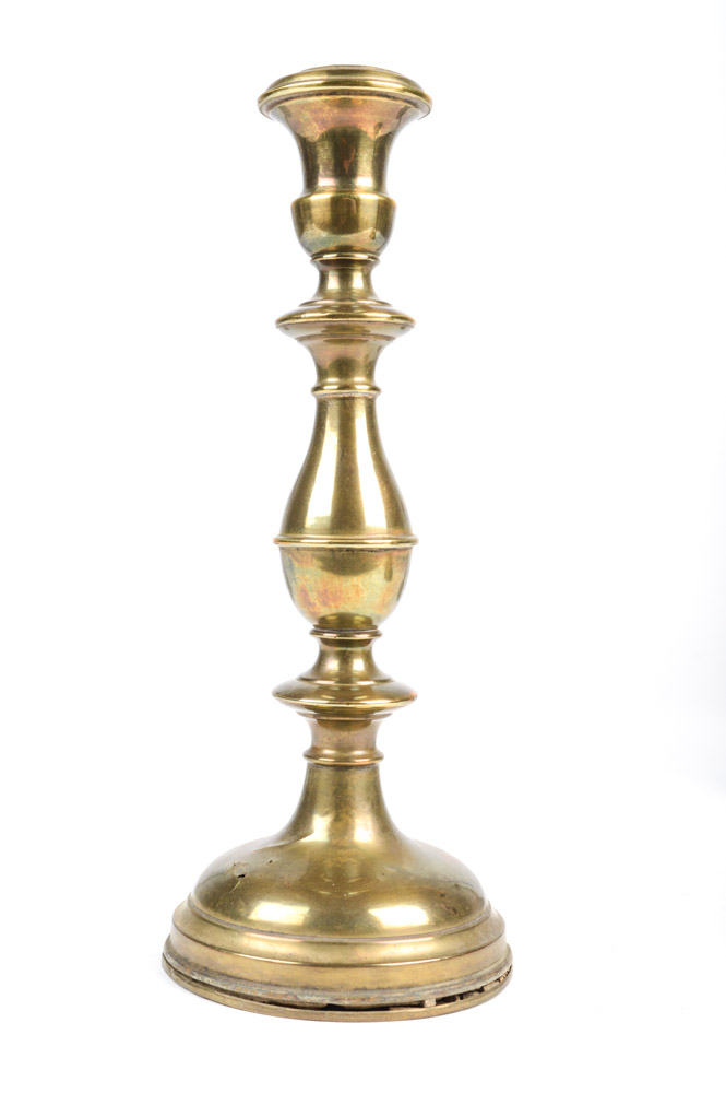 Five Antique Metal Candlesticks