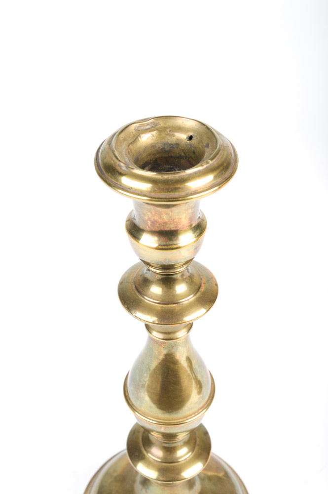 Five Antique Metal Candlesticks