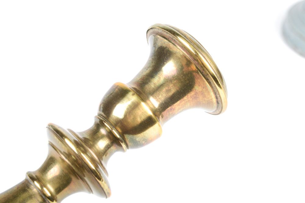 Five Antique Metal Candlesticks