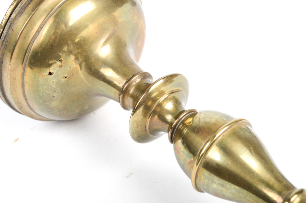 Five Antique Metal Candlesticks