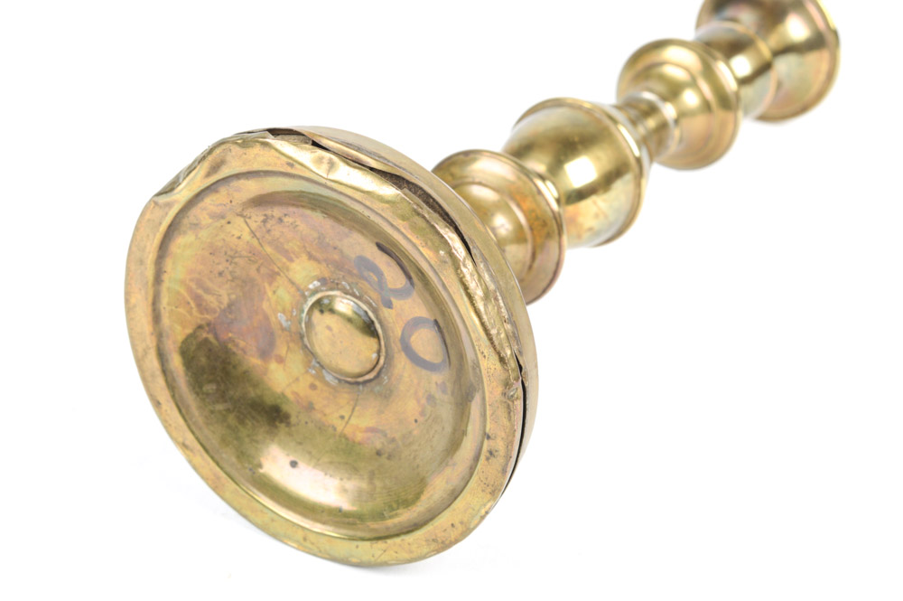 Five Antique Metal Candlesticks