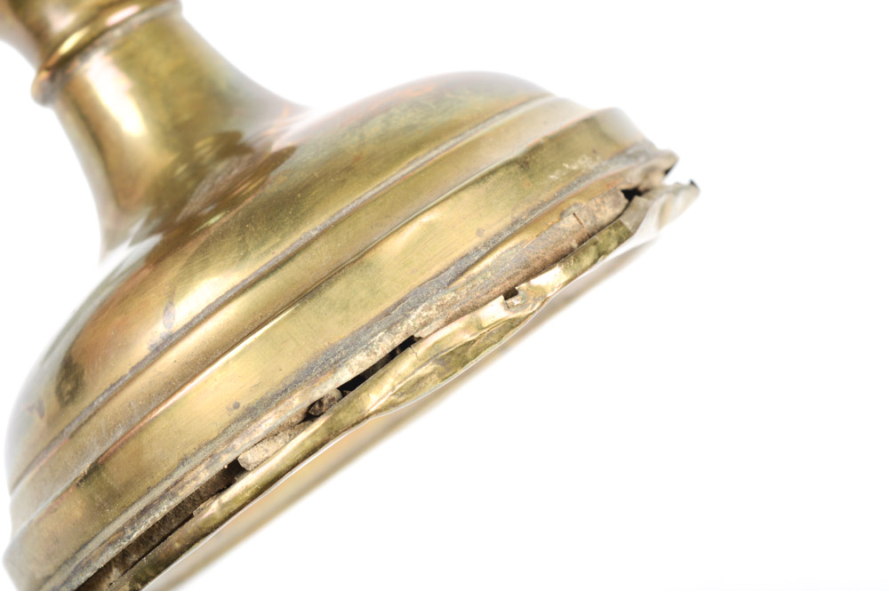 Five Antique Metal Candlesticks