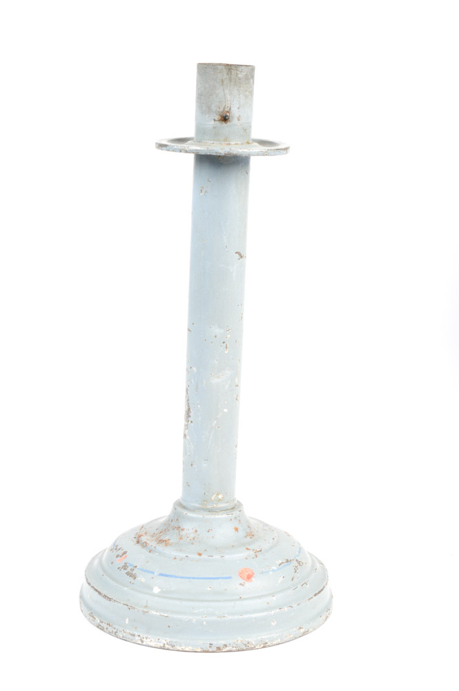 Five Antique Metal Candlesticks