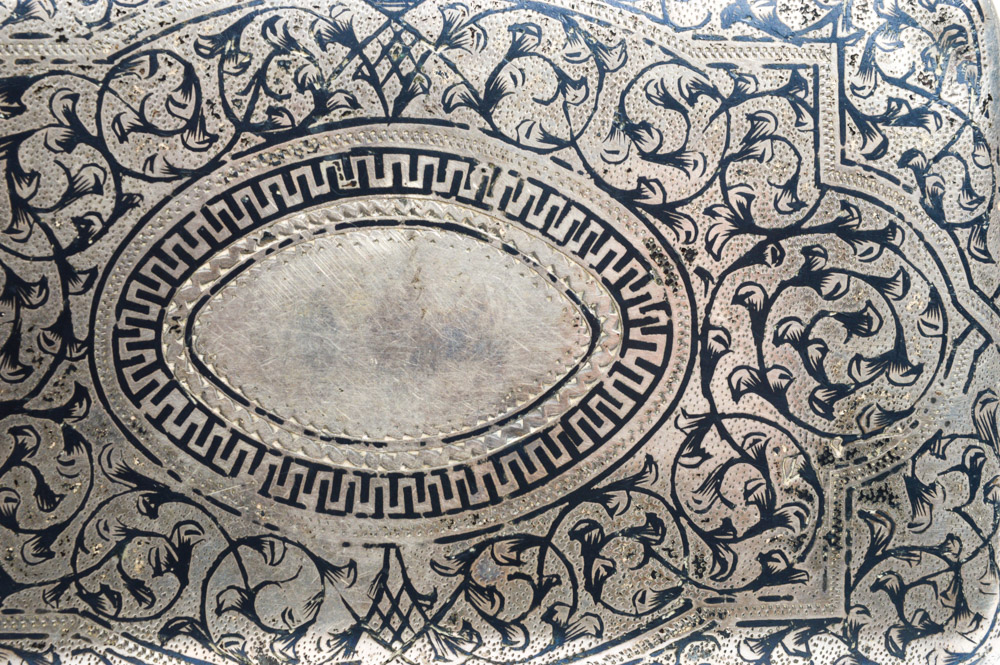 Antique Russian .875 Silver and Niello Cigarette Case