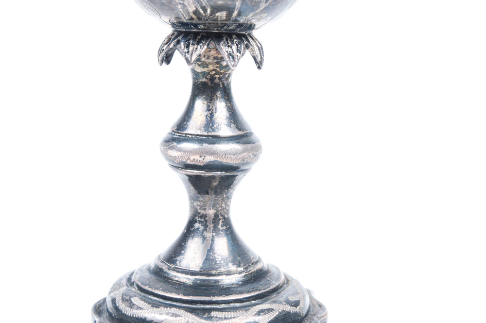 Antique Russian .875 Silver Kiddush Cup