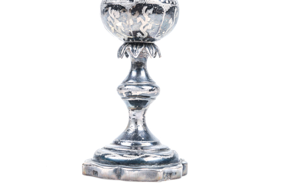 Antique Russian .875 Silver Kiddush Cup