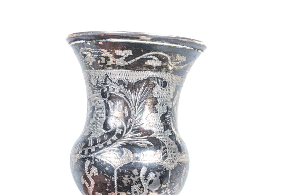 Antique Russian .875 Silver Kiddush Cup