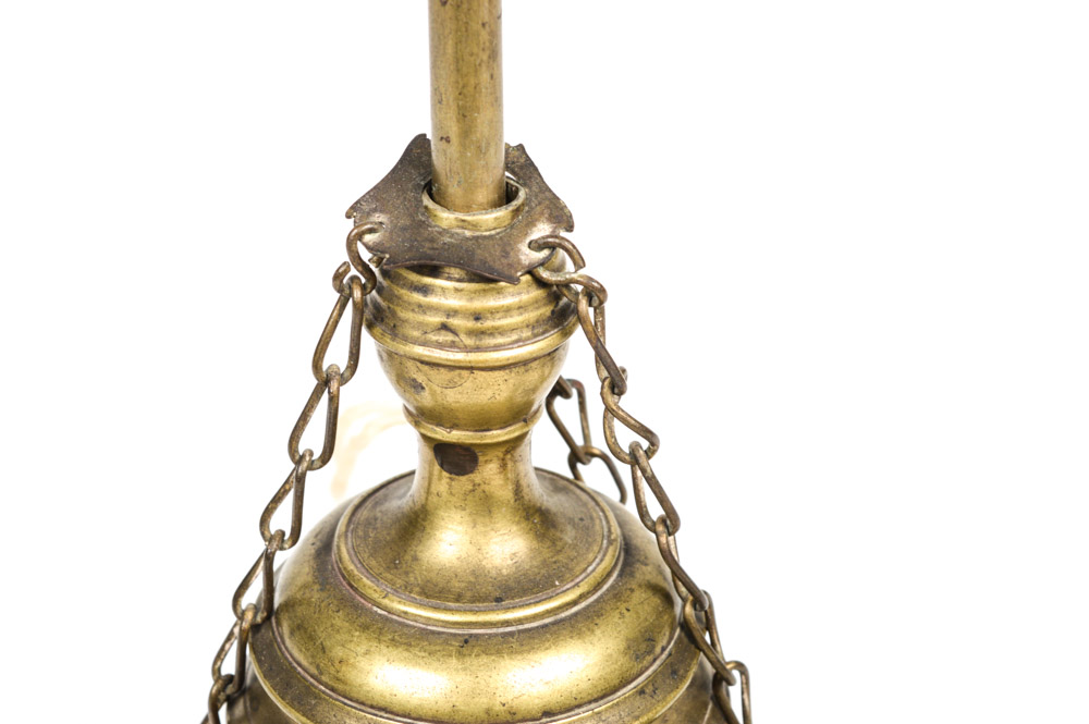 Antique Brass Three Burner Oil Lamp