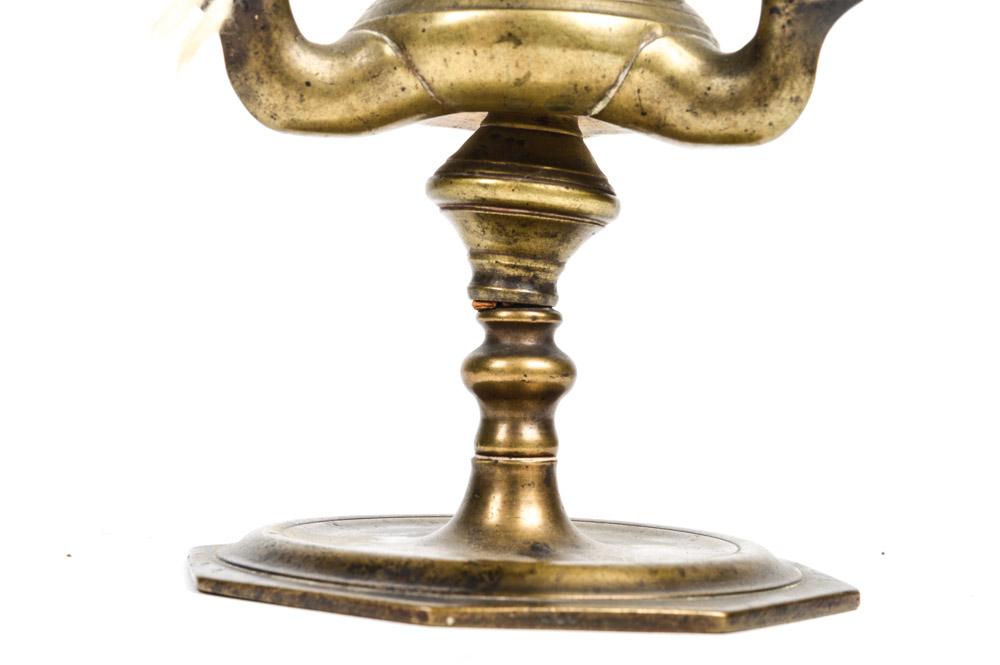 Antique Brass Three Burner Oil Lamp