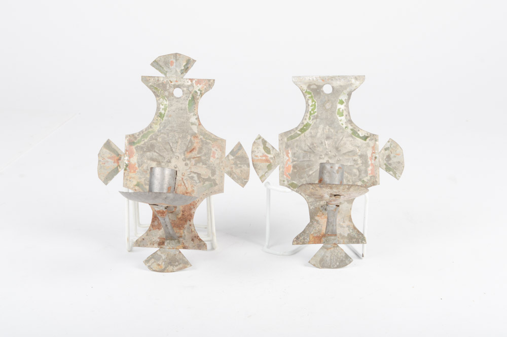 Pair of Antique Southwestern Metal Sconces