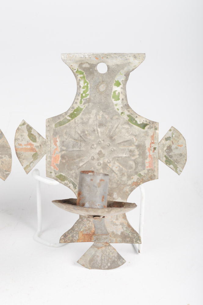 Pair of Antique Southwestern Metal Sconces