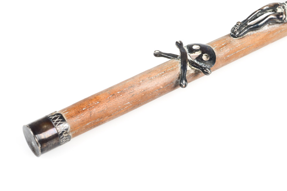 Antique Southwestern Silver and Wood Crucifix